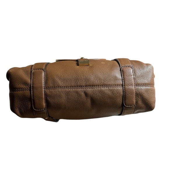 MICHAEL Michael Kors Fulton Luggage Leather Purse Brown Handbag EUC - Picture 6 of 8